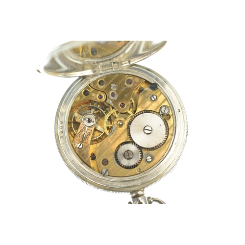 4 - Two late 19th/early 20th century silver open face pocket watches, a fob watch and an Albertina pocke... 