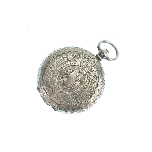4 - Two late 19th/early 20th century silver open face pocket watches, a fob watch and an Albertina pocke... 