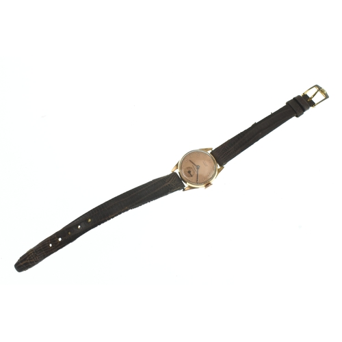 47 - A Titus 18ct gold ladies manual wind wristwatch, the dial having Arabic numerals and subsidiary seco... 