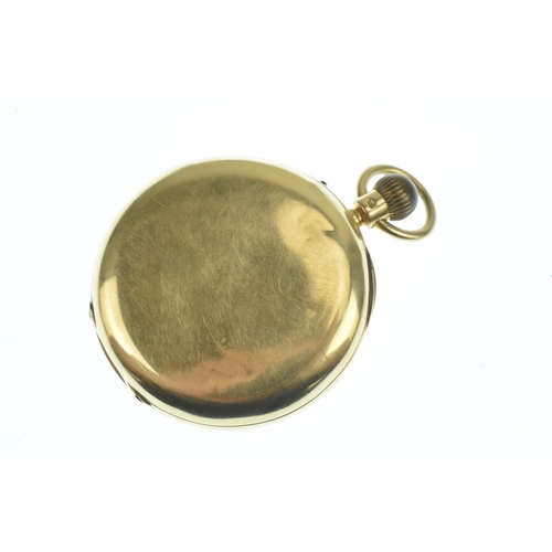 50 - An early 20th century 18ct gold open face pocket watch the white enamel dial signed 'J.B Yabsley Lon... 