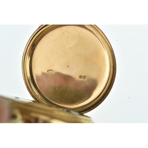 50 - An early 20th century 18ct gold open face pocket watch the white enamel dial signed 'J.B Yabsley Lon... 