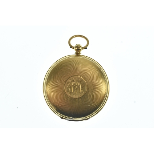 53 - A 19th century 18ct gold full hunter pocket watch, the white enamel dial signed 'Cooke & Kelvey, Cal... 
