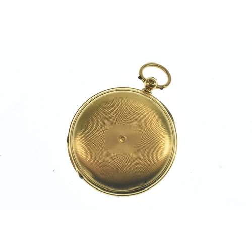 53 - A 19th century 18ct gold full hunter pocket watch, the white enamel dial signed 'Cooke & Kelvey, Cal... 