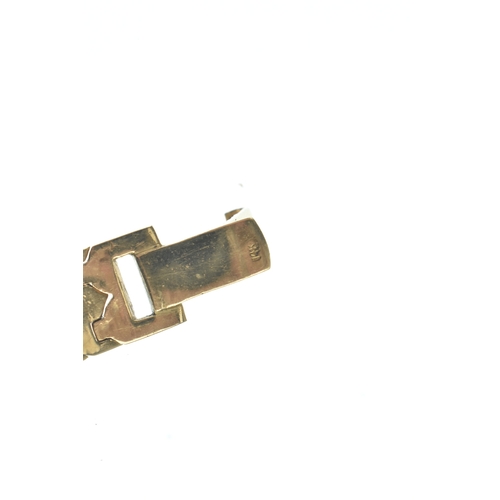 55 - An Aureole 14ct yellow gold ladies manual wind wristwatch, the square dial having baton markers and ... 
