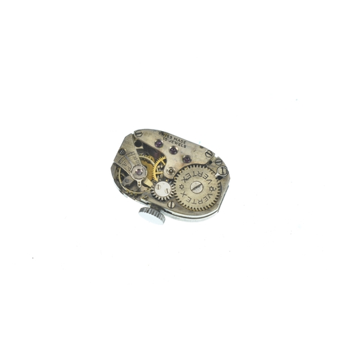 57 - An early 20th century Vertex ladies 9ct white gold manual wind wristwatch, the rectangular dial havi... 