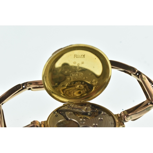 58 - An early 20th century Rolex 9ct gold ladies manual wind wristwatch together with a loose Rolex buckl... 