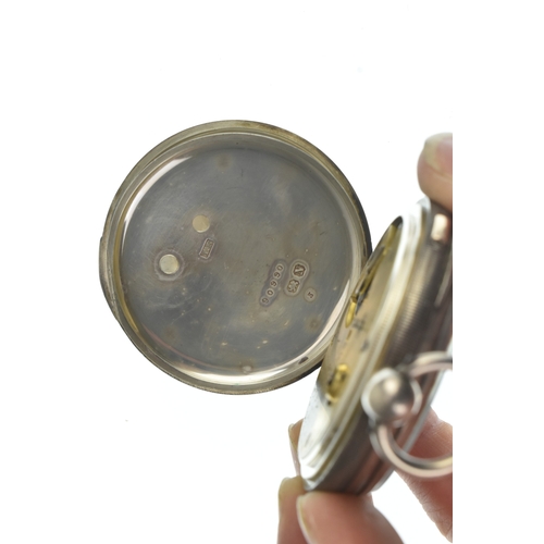 6 - A late Victorian Thomas Russell & Son silver open face chronograph stop/start pocket watch, the whit... 