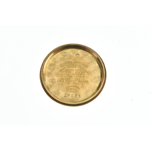 8 - A Rolex Oyster, manual wind, gents, 18ct gold wristwatch, circa 1937, Ref. 260554/1925, circa 1931, ... 