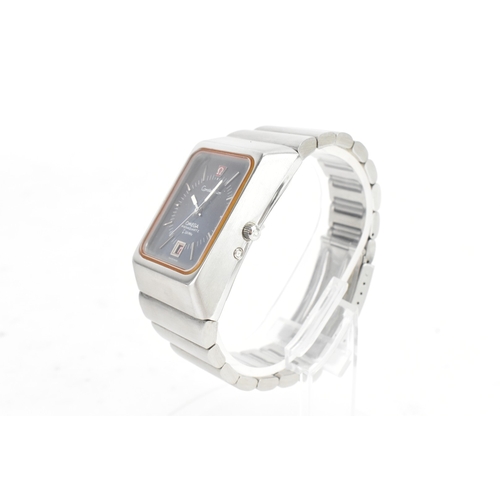 15A - A Omega Constellation Megaquartz f2.4 MHz, gents stainless steel wristwatch, circa 1970s, the blue d... 