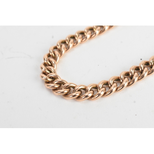 13 - A 9ct gold curb link chain bracelet, with a lobster claw clasp, stamped 9K, 20cm, 12.6 grams 
If the... 