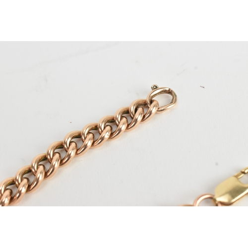 13 - A 9ct gold curb link chain bracelet, with a lobster claw clasp, stamped 9K, 20cm, 12.6 grams 
If the... 