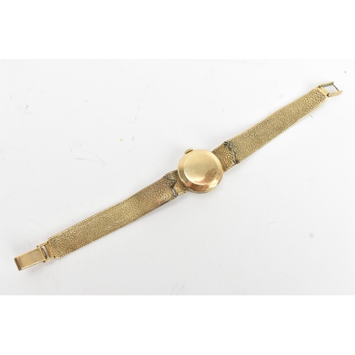 18 - A Rolex 9ct gold ladies manual wind wristwatch, the dial having Arabic numerals with gilt hands, Rol... 