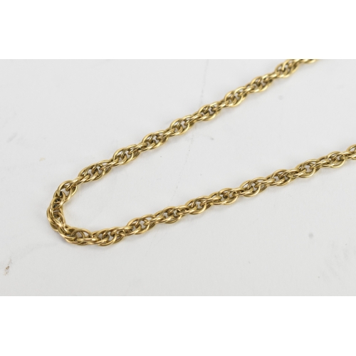 22 - A 9ct gold rope twist chain necklace, fitted with a bolt ring clasp, stamped 375, 41cm, 8.8 grams 
I... 
