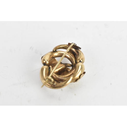 33 - Three 19th century/early 20th century brooches, to include a 9ct yellow gold opal and seed pearl bar... 
