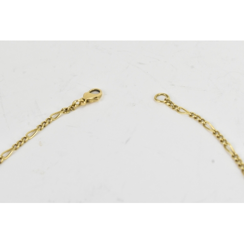 35 - A diamond Pave set 18ct yellow gold Cuban link style pendant, featuring 23 small brilliant cut diamo... 