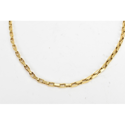 36 - A 9ct yellow gold box link chain necklace, with box link clasp, stamped 375, 71cm long, weight 13.8g... 