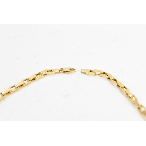 36 - A 9ct yellow gold box link chain necklace, with box link clasp, stamped 375, 71cm long, weight 13.8g... 
