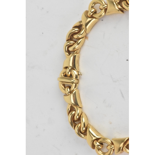 4 - A Bulgari ‘Doppio Cuore’ 18ct gold and diamond necklace, designed as a series of polished interwoven... 