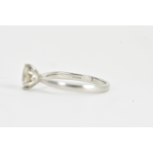 6 - A diamond solitaire platinum engagement ring, with GIA certificate, 0.81ct, round brilliant cut, col... 
