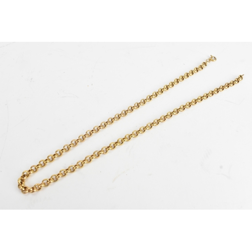 9 - An Italian 9ct gold cable link gold chain necklace, stamped 375, with bolt ring clasp, 41cm long, 6.... 