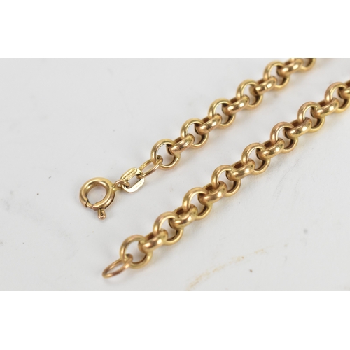 9 - An Italian 9ct gold cable link gold chain necklace, stamped 375, with bolt ring clasp, 41cm long, 6.... 