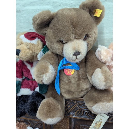 41 - A collection of modern teddy bears to include 2020 Steiff and a Steiff Club example, Ty beanie babie... 