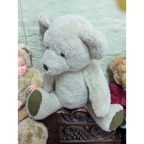 41 - A collection of modern teddy bears to include 2020 Steiff and a Steiff Club example, Ty beanie babie... 