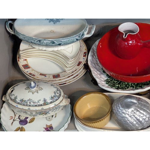 51 - A large mixed group of ceramics to include a set of three horse and carriage figural groups, Noritak... 