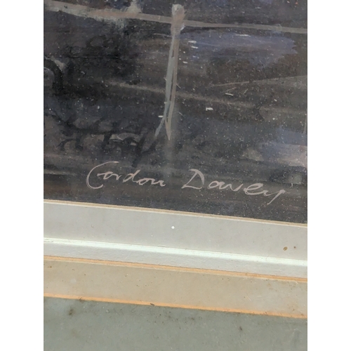 57 - Gordon Davey painting depicting a rural English landscape, signed to the lower right
Location: A1F
I... 