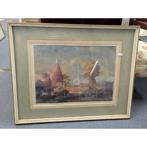 57 - Gordon Davey painting depicting a rural English landscape, signed to the lower right
Location: A1F
I... 