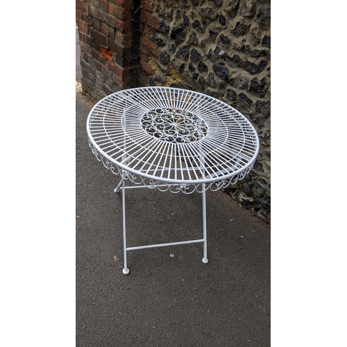 14 - A white painted aluminium folding garden table
Location: GR
If there is no condition report shown, p... 