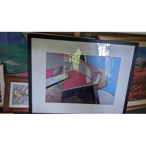 27 - A mixed lot of pictures to include a collection of prints depicting birds, together with two tapestr... 