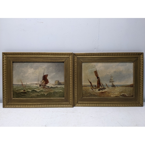 George Frederick Harris (Welsh 1856-1924) - two coastal marine ...