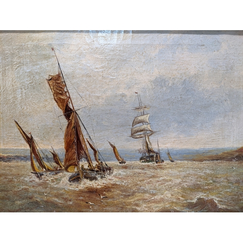 George Frederick Harris (Welsh 1856-1924) - two coastal marine ...