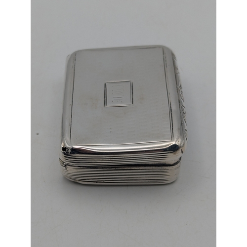 A George III silver snuff box, hallmarked Birmingham 1833, in ...