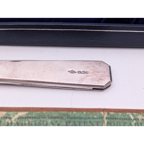 Mixed collectables to include a silver ball point pen, a silver cased ...