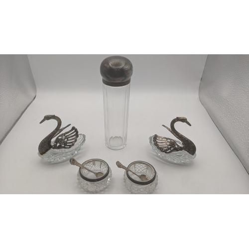 Silver collectables to include a silver topped dressing table jar, a ...