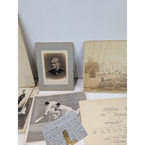 A Victorian scrapbook and photographs and a document letter relating to ...