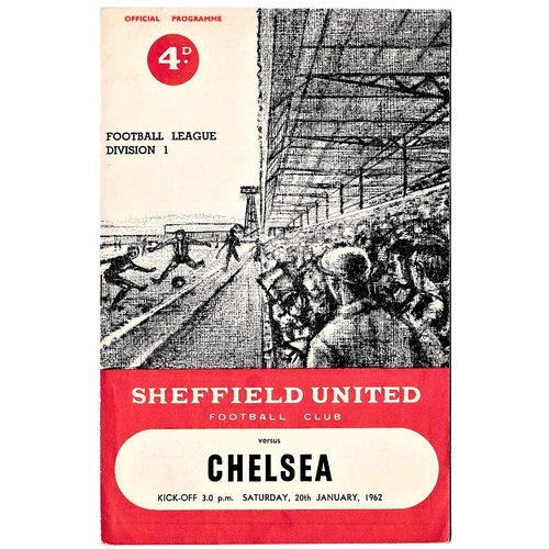 113 - Sheffield United v Chelsea 1962 January 20th League score & team change in pen