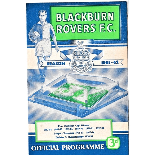 117 - Blackburn Rovers v Chelsea 1962 February 10th League horizontal & vertical creases