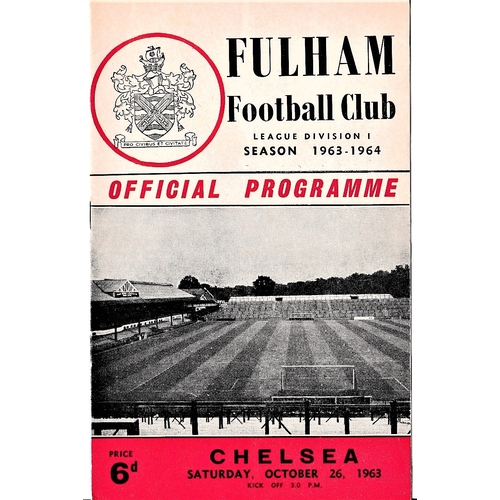 200 - Fulham v Chelsea 1963 October 26th League horizontal crease team change in pencil