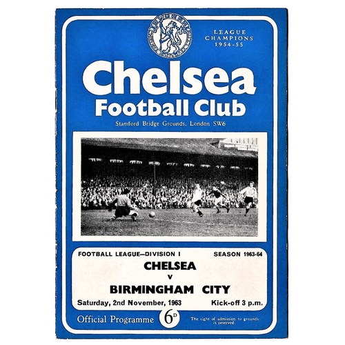 202 - Chelsea v Birmingham City 1963 November 2nd League team change in pen