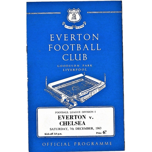 209 - Everton v Chelsea 1963 December 7th League team change in pen