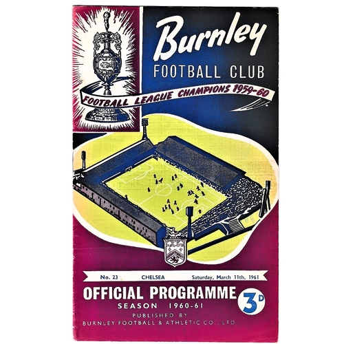 63 - Burnley v Chelsea 1961 March 11th League horizontal & vertical creases