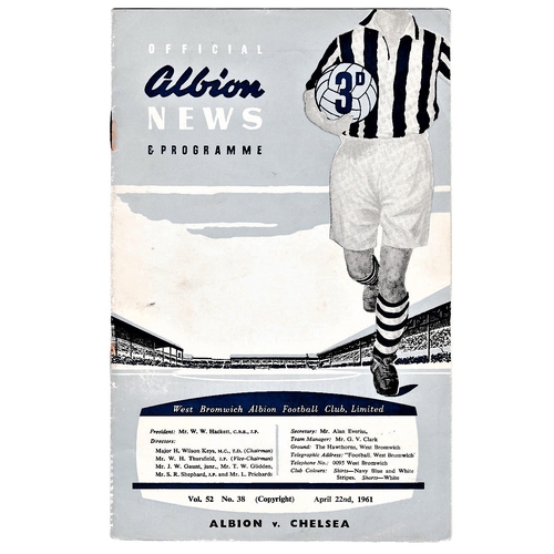 72 - West Bromwich Albion v Chelsea 1961 April 22nd League rusty staples