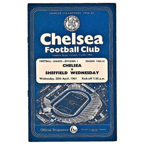 75 - Chelsea v Sheffield Wednesday 1961 April 26th League