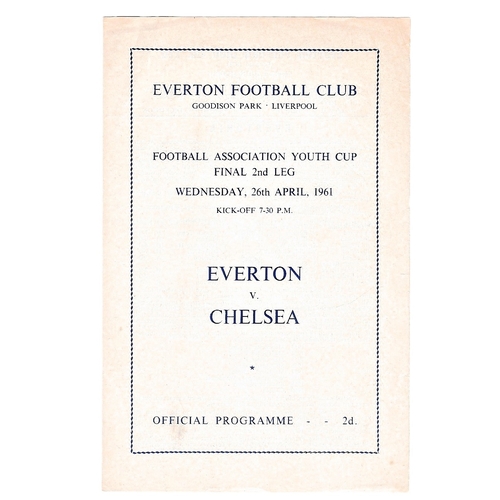 76 - Everton v Chelsea 1961 April 26th Football Association Youth Cup Final 2nd Leg