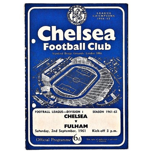 85 - Chelsea v Fulham 1961 September 2nd League hole punched left