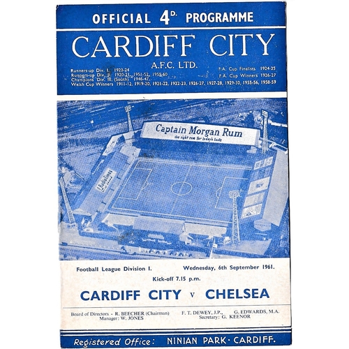 86 - Cardiff City v Chelsea 1961 September 6th League