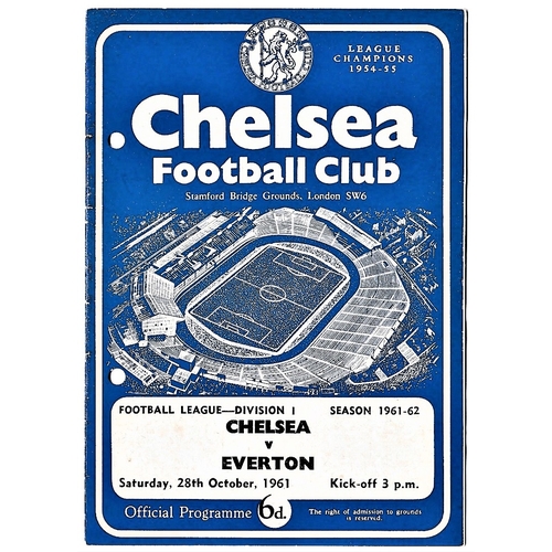 98 - Chelsea v Everton 1961 October 28th League hole punched left